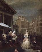 William Hogarth Four hours a day in the morning oil painting on canvas